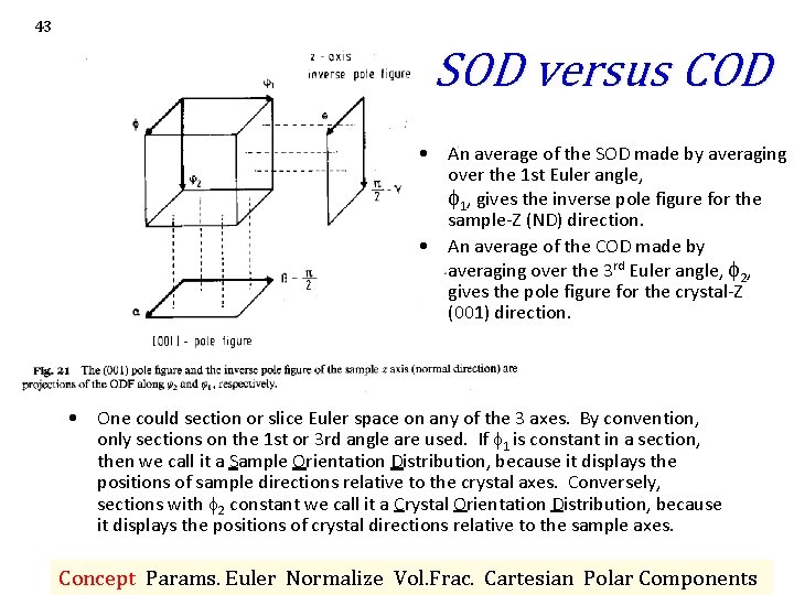 43 SOD versus COD • An average of the SOD made by averaging over 43 SOD versus COD • An average of the SOD made by averaging over