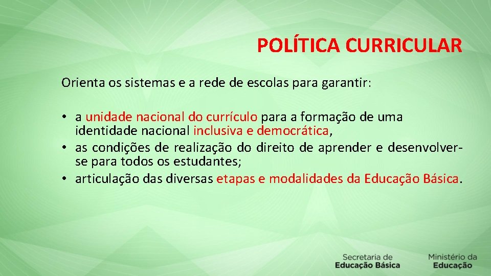 A construo da Base Nacional Comum Direitos e