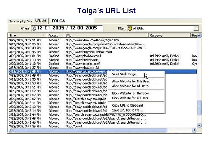 Tolga’s URL List 