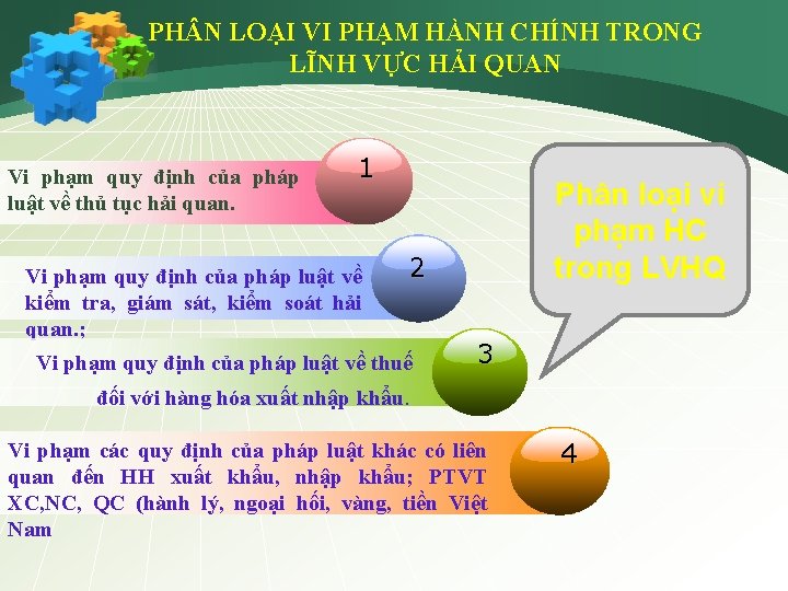 PH N LOẠI VI PHẠM HÀNH CHÍNH TRONG LĨNH VỰC HẢI QUAN Vi phạm