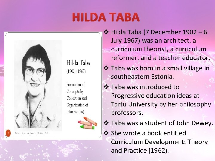 HILDA TABA v Hilda Taba (7 December 1902 – 6 July 1967) was an