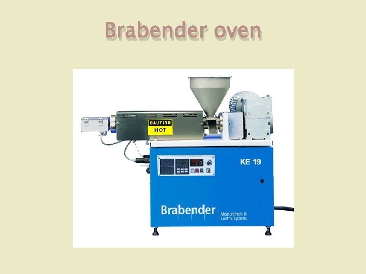 Brabender oven 