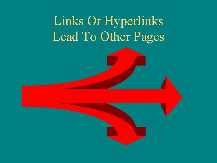Links Or Hyperlinks Lead To Other Pages 