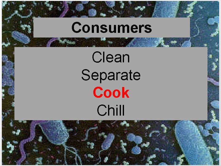 Consumers Clean Separate Cook Chill 