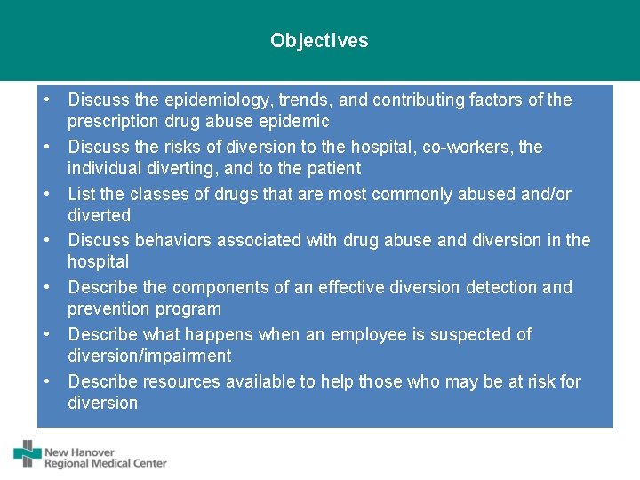 Objectives • Discuss the epidemiology, trends, and contributing factors of the prescription drug abuse