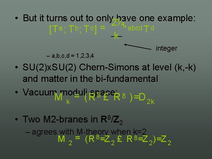  • But it turns out to only 2¼ have one example: " abcd