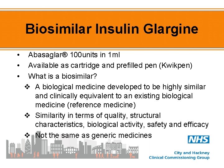 Biosimilar Insulin Glargine • • • Abasaglar® 100 units in 1 ml Available as