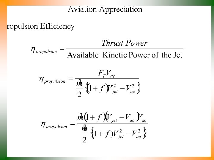 Aviation Appreciation Propulsion Efficiency 