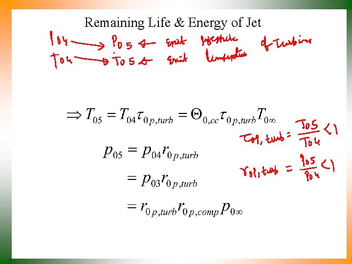 Remaining Life & Energy of Jet 