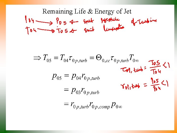 Remaining Life & Energy of Jet 