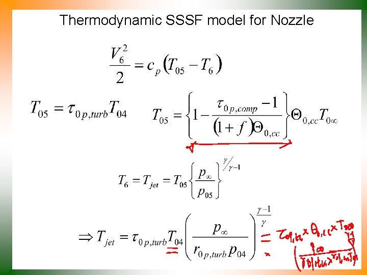 Thermodynamic SSSF model for Nozzle 