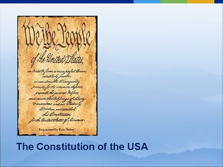 The Constitution of the USA 