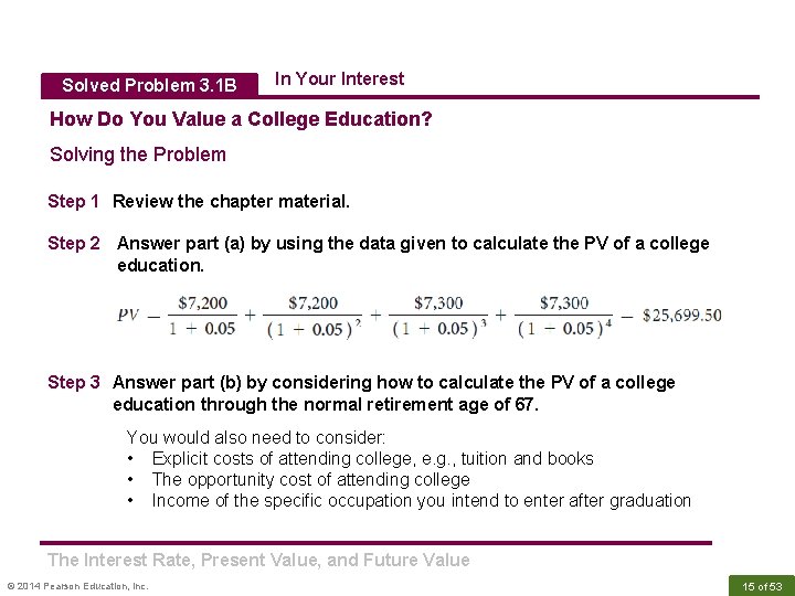 Solved Problem 3. 1 B In Your Interest How Do You Value a College