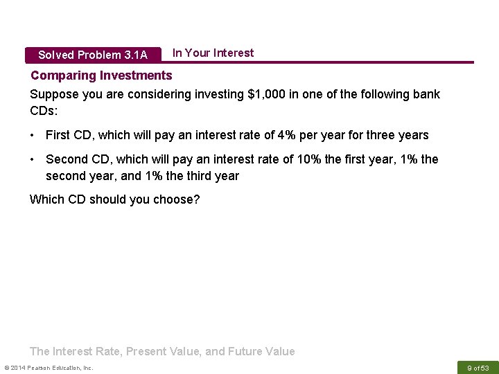 Solved Problem 3. 1 A In Your Interest Comparing Investments Suppose you are considering