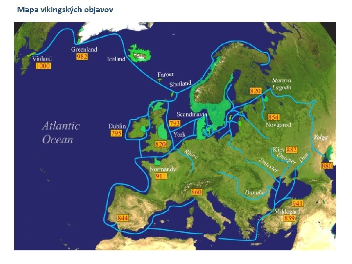 Mapa vikingských objavov 