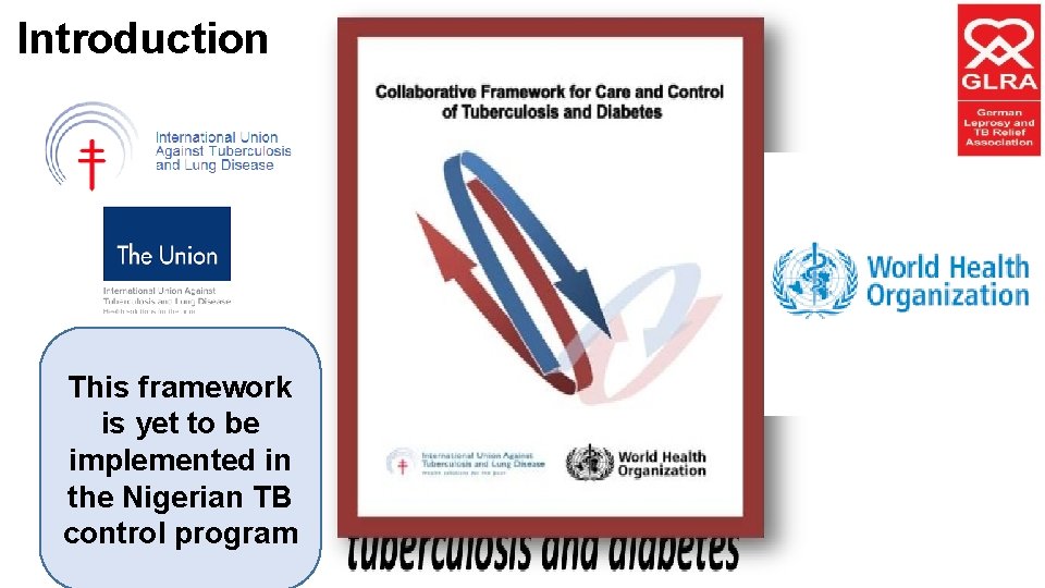 Introduction This framework is yet to be implemented in the Nigerian TB control program