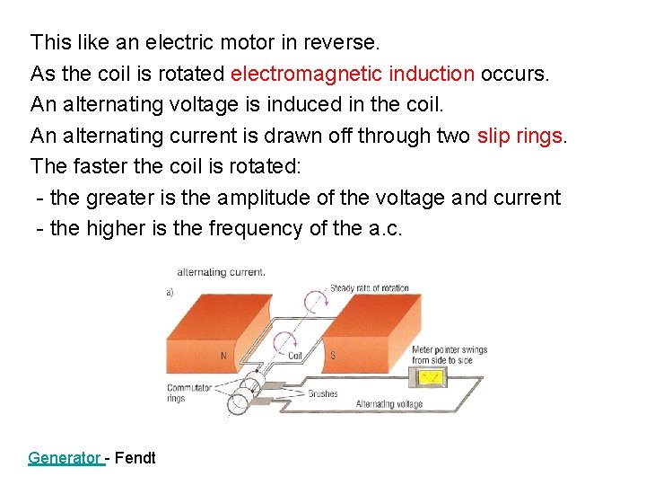 This like an electric motor in reverse. As the coil is rotated electromagnetic induction
