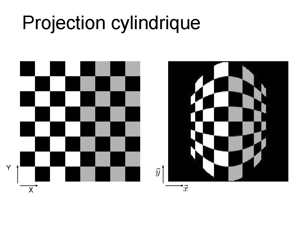 Projection cylindrique Y X 