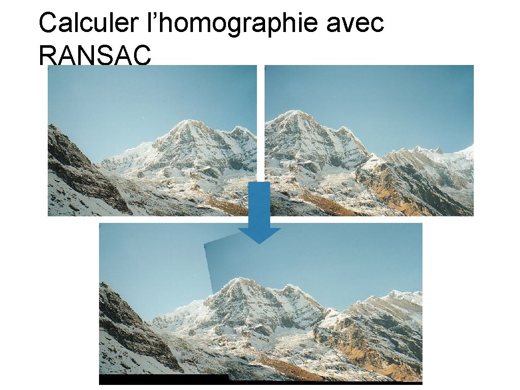 Calculer l’homographie avec RANSAC 