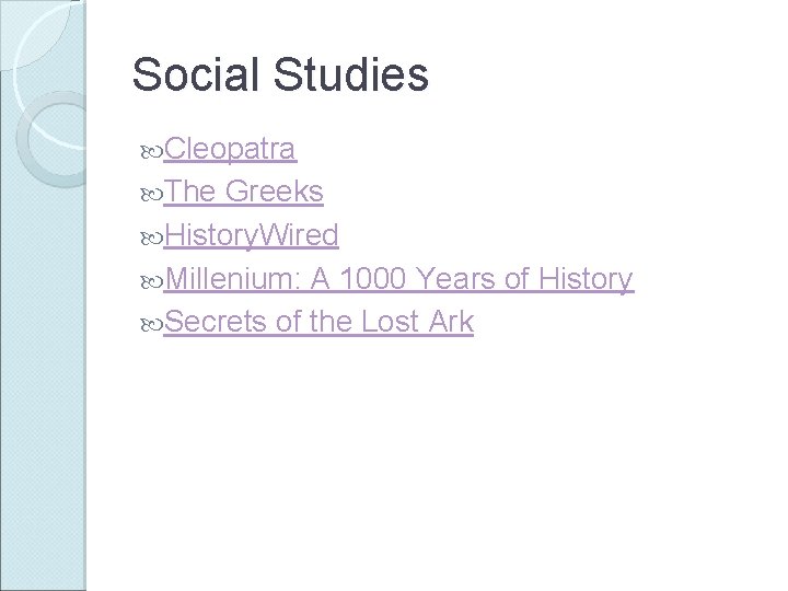 Social Studies Cleopatra The Greeks History. Wired Millenium: A 1000 Years of History Secrets