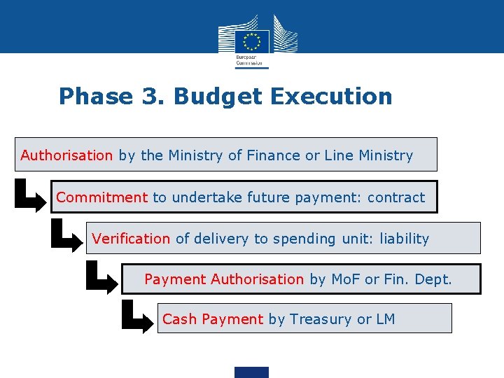 Phase 3. Budget Execution Authorisation by the Ministry of Finance or Line Ministry Commitment