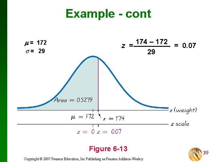 Example - cont = 172 = 29 174 – 172 z = = 0.