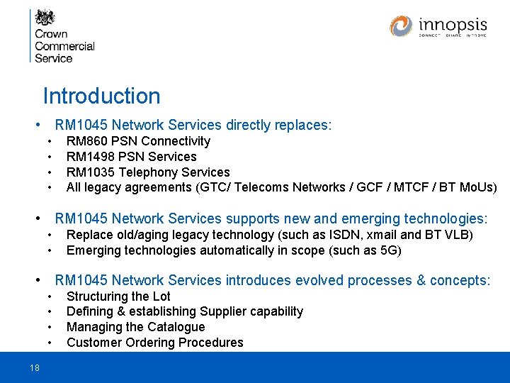  Introduction • RM 1045 Network Services directly replaces: • • RM 860 PSN