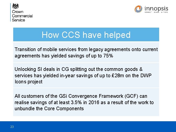 How CCS have helped Transition of mobile services from legacy agreements onto current agreements