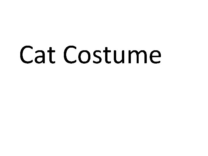 Cat Costume 