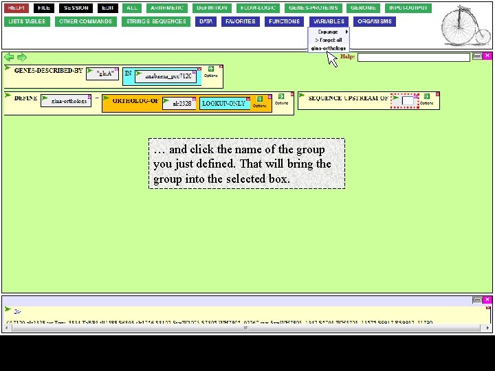 … and click the name of the group you just defined. That will bring