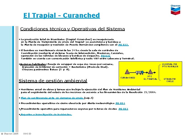 El Trapial - Curanched Condiciones técnica y Operativas del Sistema • La producción total