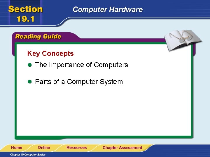 Key Concepts The Importance of Computers Parts of a Computer System 