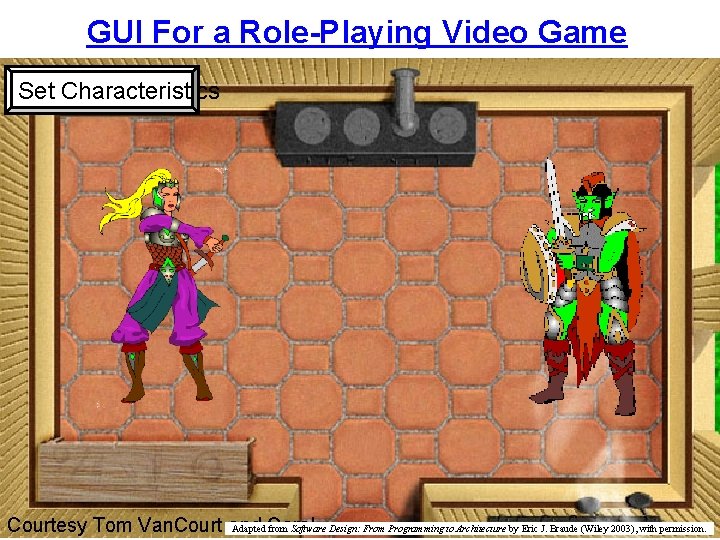 GUI For a Role-Playing Video Game Set Characteristics Adapted Corel from Software Design: From