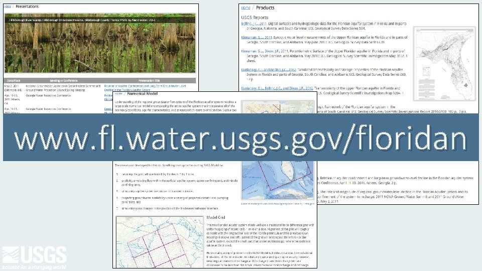 Webpage www. fl. water. usgs. gov/floridan 