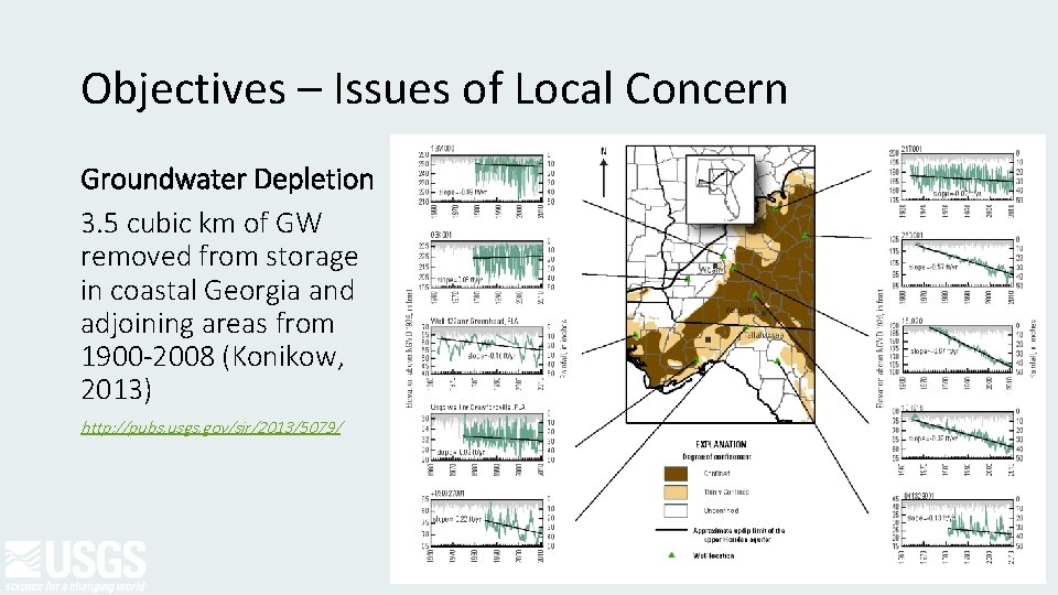 Objectives – Issues of Local Concern Groundwater Depletion 3. 5 cubic km of GW