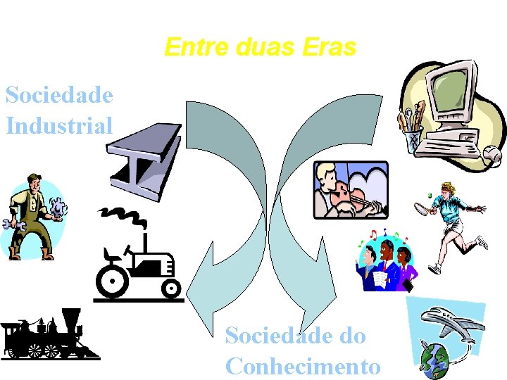 Entre duas Eras Sociedade Industrial Sociedade do Conhecimento 