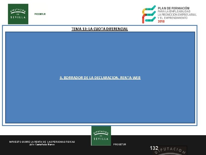 TEMA 13: LA CUOTA DIFERENCIAL 6. BORRADOR DE LA DECLARACION. RENTA WEB IMPUESTO SOBRE