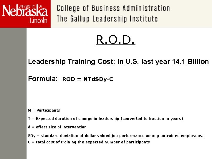 R. O. D. Leadership Training Cost: In U. S. last year 14. 1 Billion