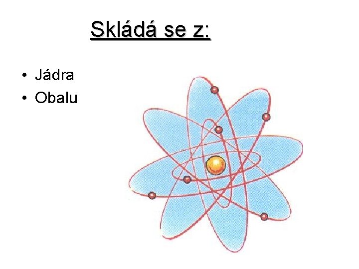 Skládá se z: • Jádra • Obalu Skládá se z: • Jádra • Obalu