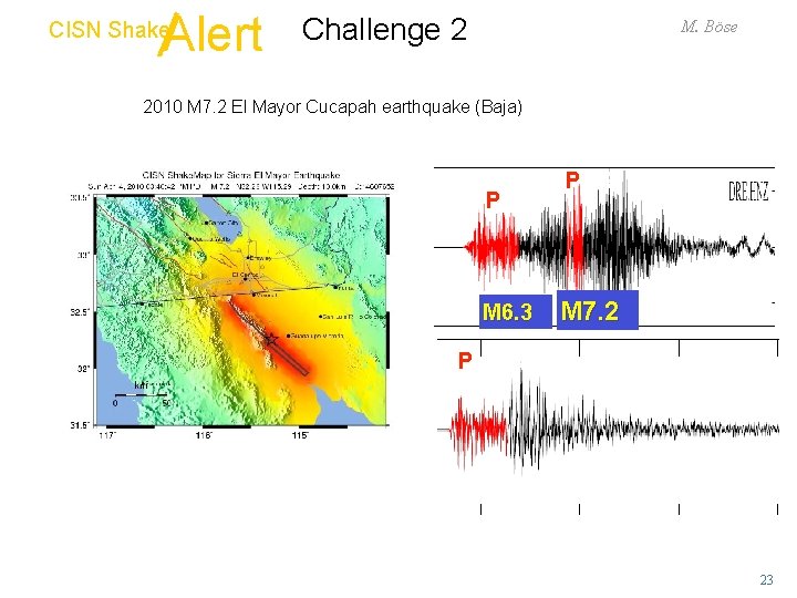 Alert CISN Shake Challenge 2 M. Böse 2010 M 7. 2 El Mayor Cucapah