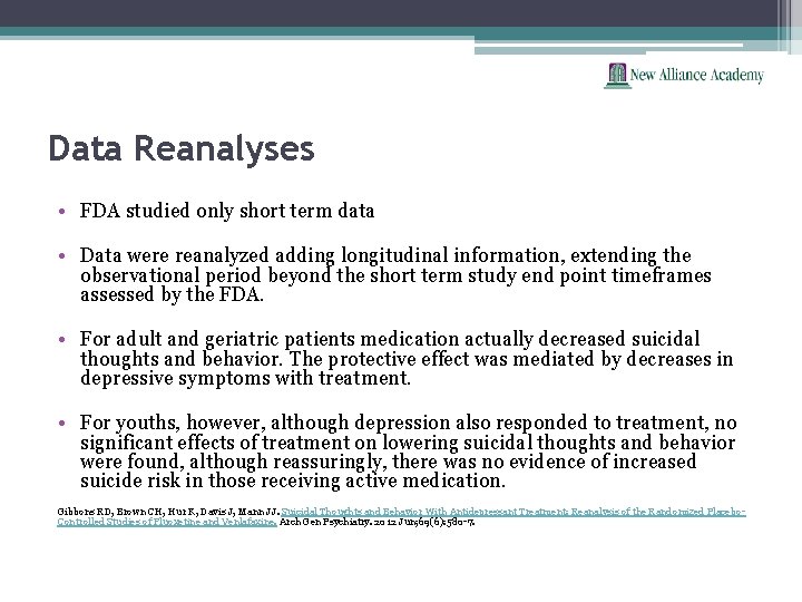 Data Reanalyses • FDA studied only short term data • Data were reanalyzed adding