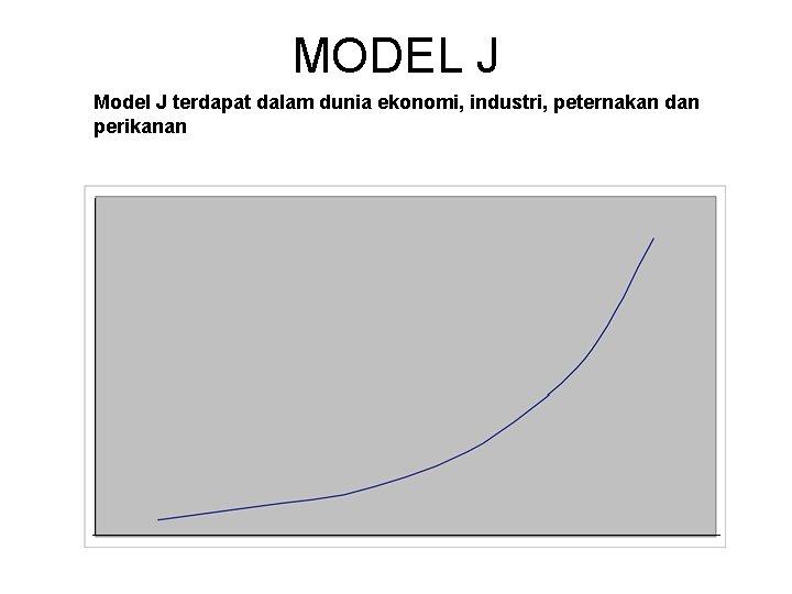 MODEL J Model J terdapat dalam dunia ekonomi, industri, peternakan dan perikanan 