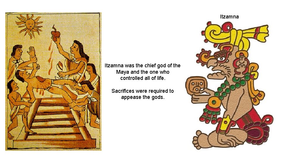 Itzamna was the chief god of the Maya and the one who controlled all Itzamna was the chief god of the Maya and the one who controlled all
