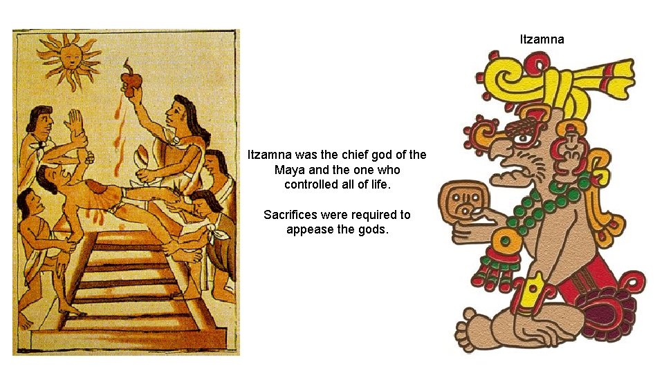 Itzamna was the chief god of the Maya and the one who controlled all