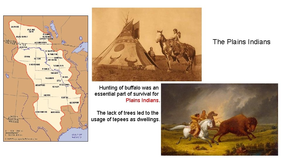 The Plains Indians Hunting of buffalo was an essential part of survival for Plains