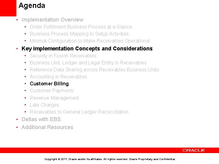 Agenda • Implementation Overview • Order Fulfillment Business Process at a Glance • Business
