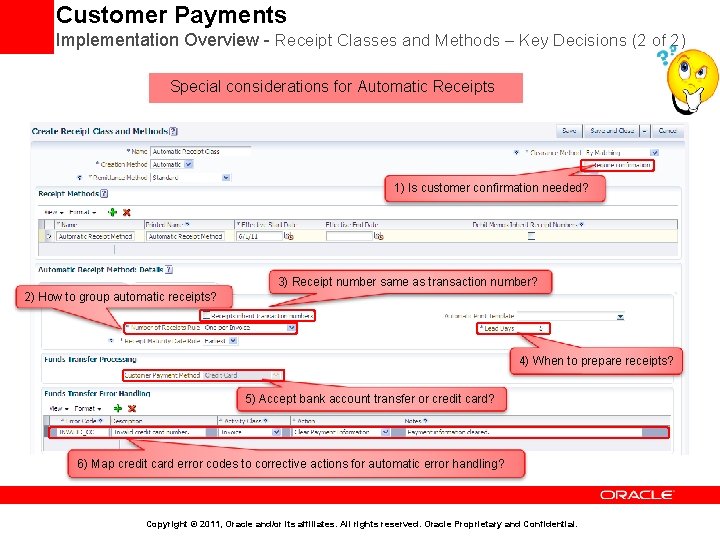 Customer Payments Implementation Overview - Receipt Classes and Methods – Key Decisions (2 of