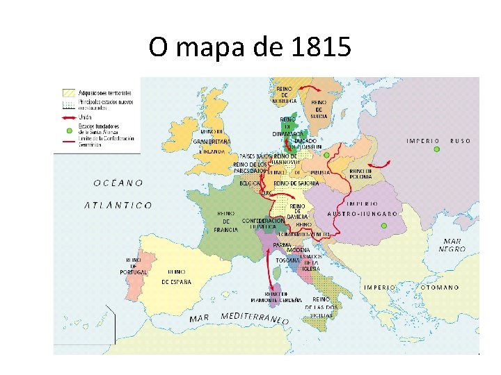 O mapa de 1815 