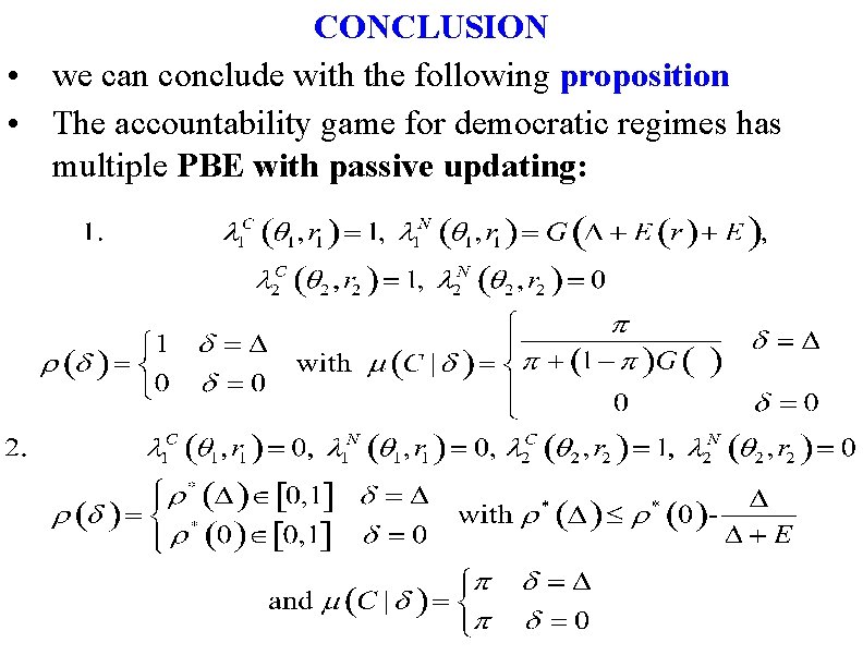 CONCLUSION • we can conclude with the following proposition • The accountability game for