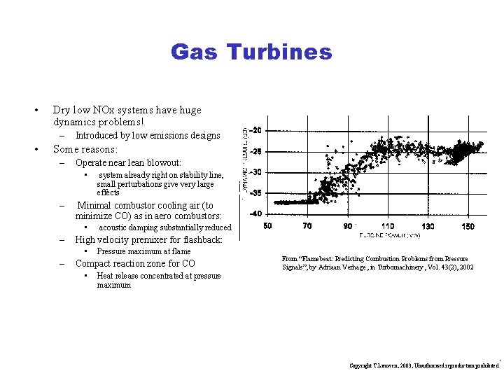 Gas Turbines • Dry low NOx systems have huge dynamics problems! – • Introduced